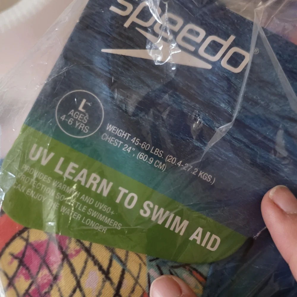 Speedo Kids Swim Aid - Coral and Blue